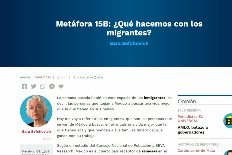 Lee más sobre el artículo Metáfora 15B: ¿Qué hacemos con los migrantes?