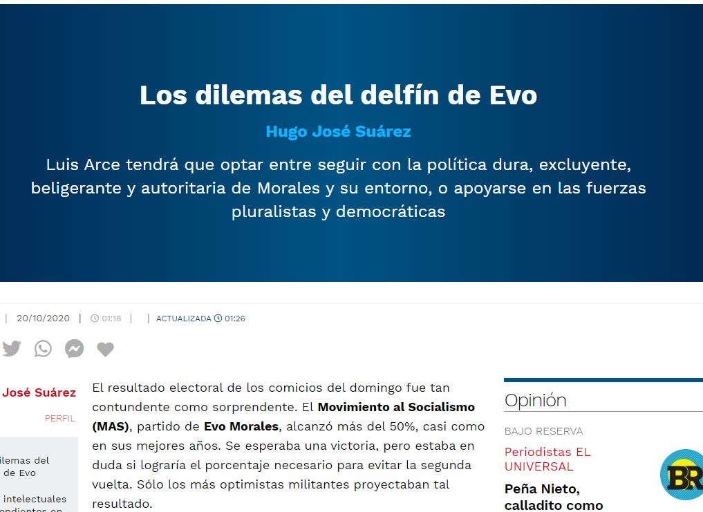 Lee más sobre el artículo Los dilemas del delfín de Evo