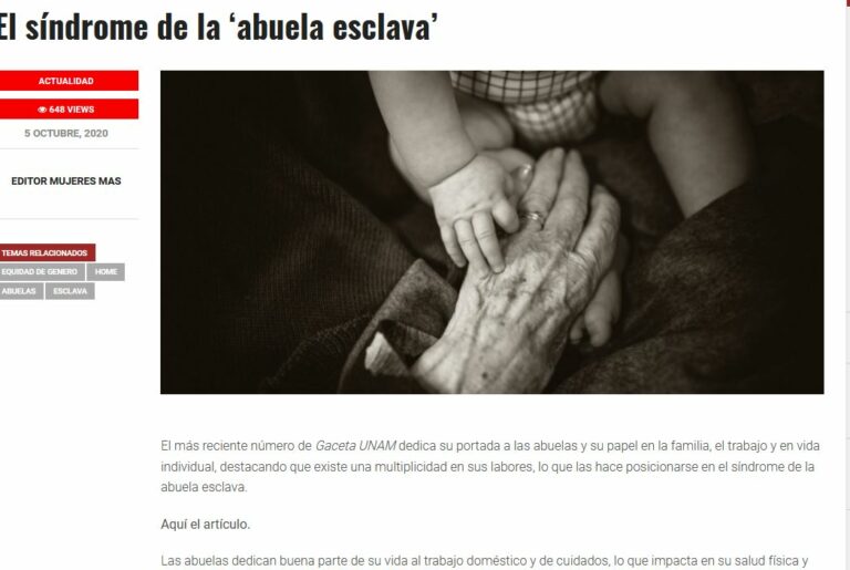 Lee más sobre el artículo El síndrome de la ‘abuela esclava’