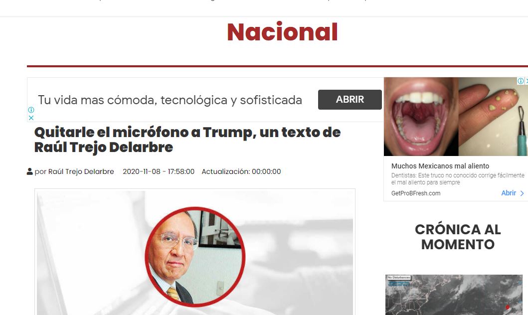 Lee más sobre el artículo Quitarle el micrófono a Trump, un texto de Raúl Trejo Delarbre