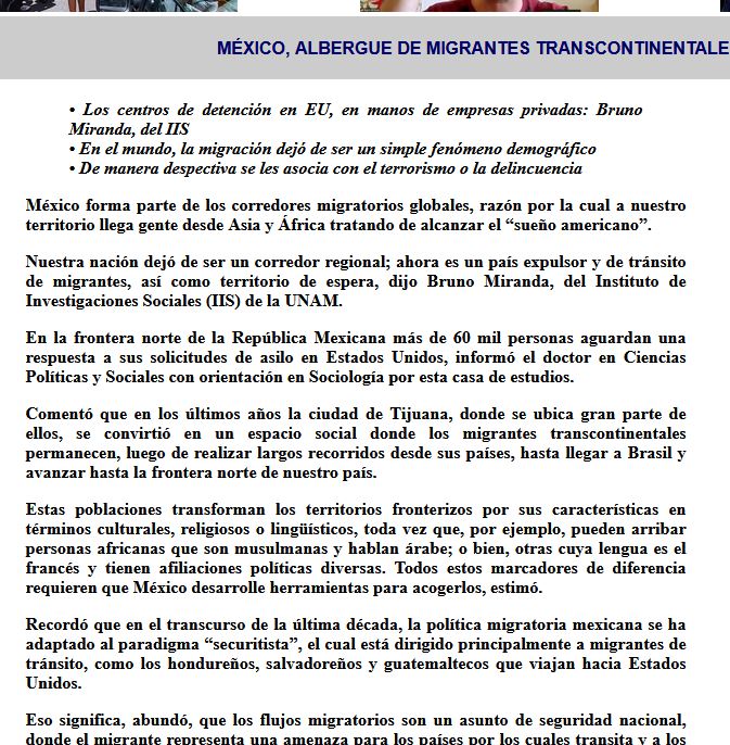 Lee más sobre el artículo México, albergue de migrantes transcontinentales