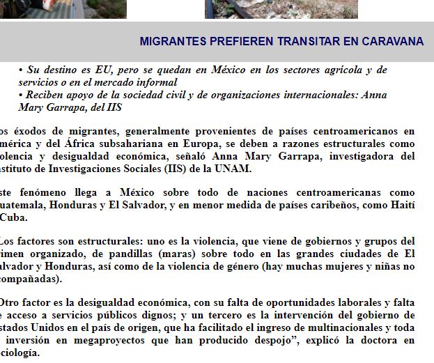 Lee más sobre el artículo Migrantes prefieren transitar en caravana