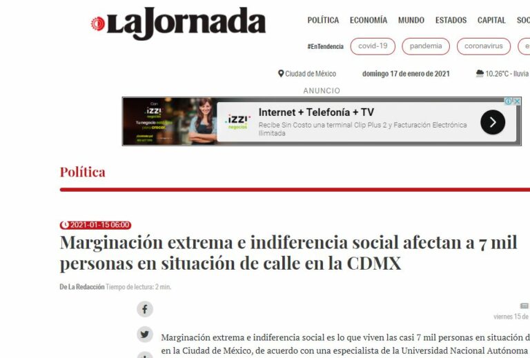 Lee más sobre el artículo Marginación extrema e indiferencia social afectan a 7 mil personas en situación de calle en la CDMX