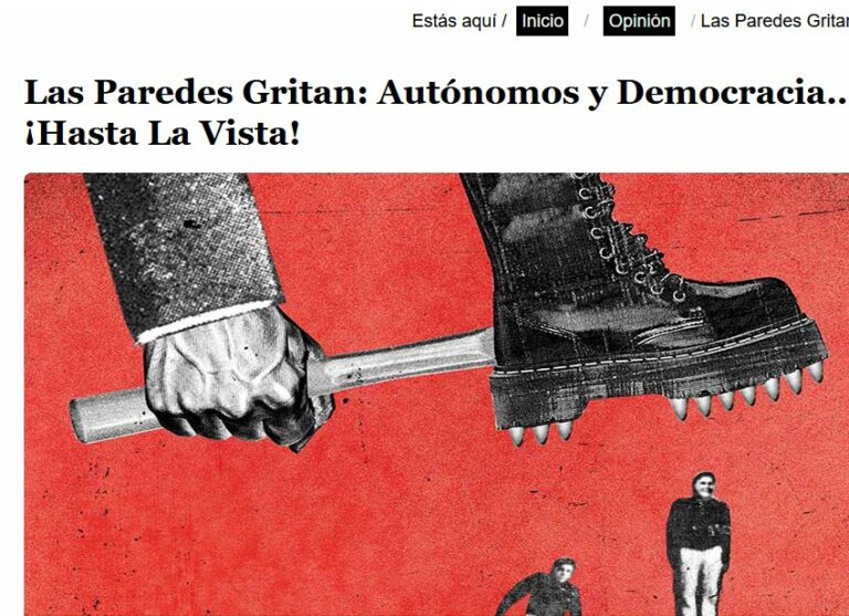 Lee más sobre el artículo Las Paredes Gritan: Autónomos y Democracia… ¡Hasta La Vista!