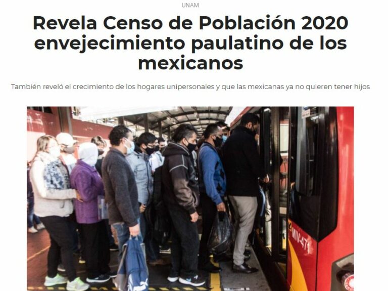 Lee más sobre el artículo Revela Censo de Población 2020 envejecimiento paulatino de los mexicanos