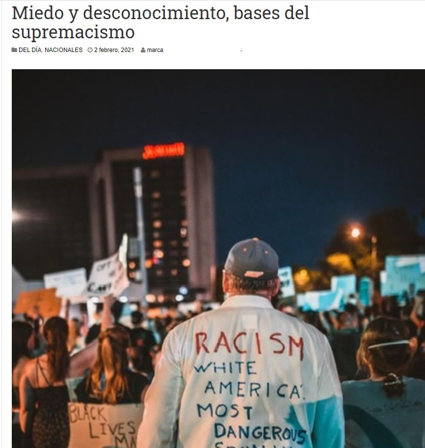 Lee más sobre el artículo Miedo y desconocimiento, bases del supremacismo