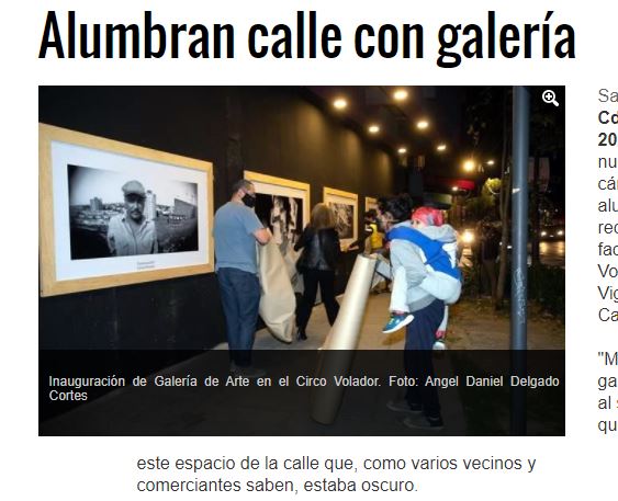 Lee más sobre el artículo Alumbran calle con galería