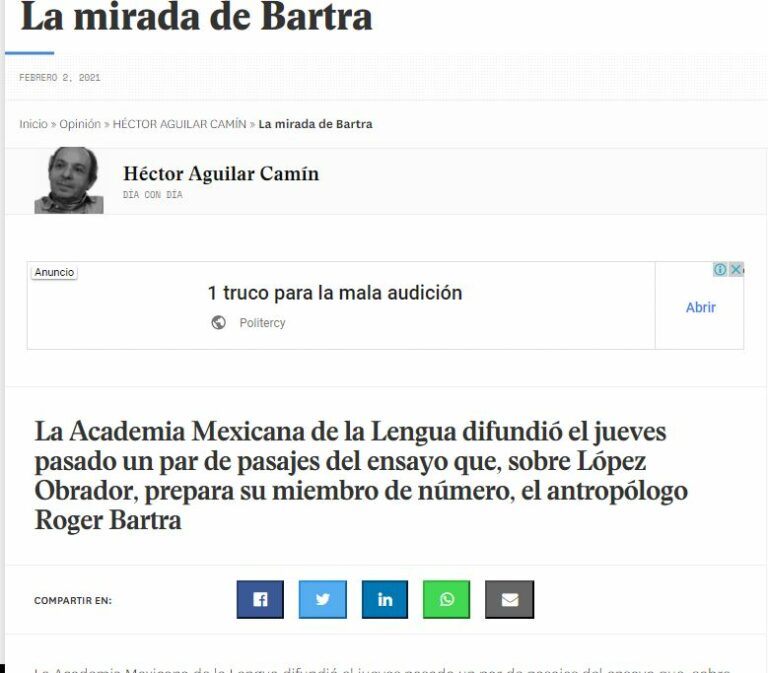 Lee más sobre el artículo La mirada de Bartra