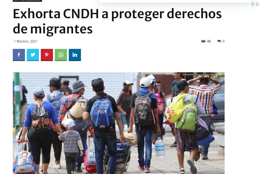 Lee más sobre el artículo Exhorta CNDH a proteger derechos de migrantes