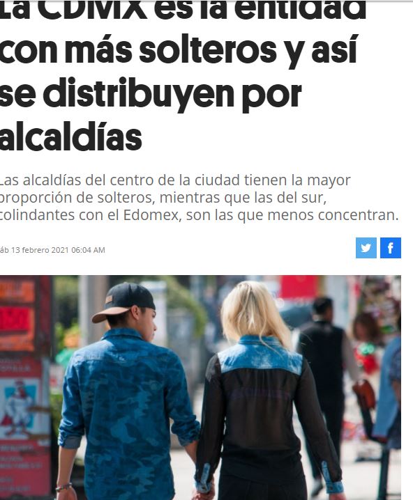 Lee más sobre el artículo La CDMX es la entidad con más solteros y así se distribuyen por alcaldías