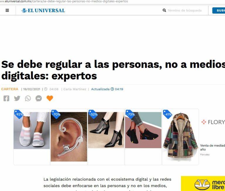 Lee más sobre el artículo Se debe regular a las personas, no a medios digitales: expertos