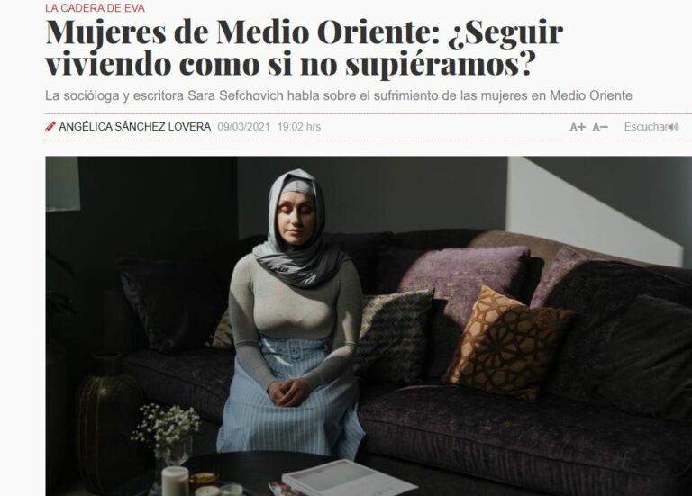 Lee más sobre el artículo Mujeres de Medio Oriente: ¿Seguir viviendo como si no supiéramos?