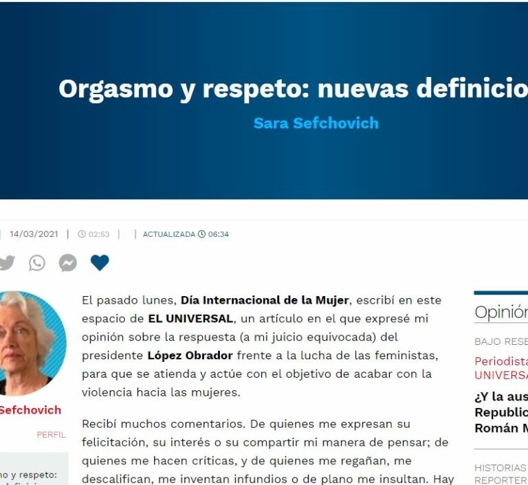 Lee más sobre el artículo Orgasmo y respeto: nuevas definiciones