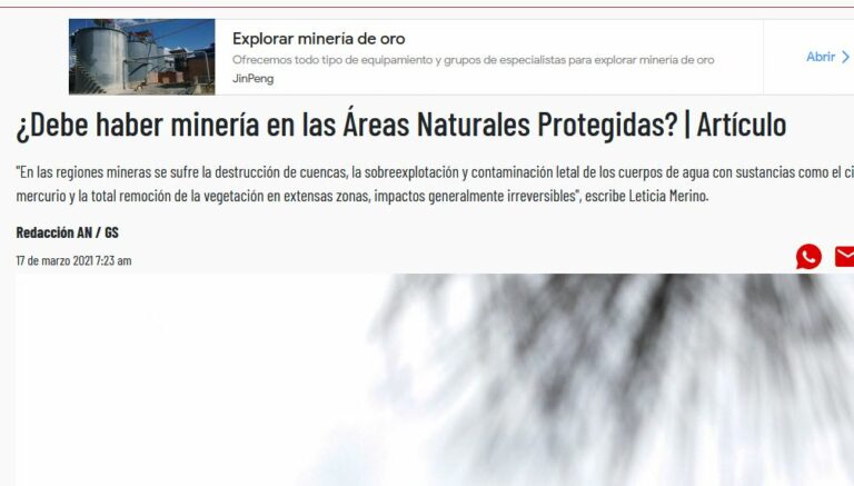 Lee más sobre el artículo ¿Debe haber minería en las Áreas Naturales Protegidas?