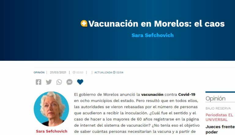 Lee más sobre el artículo Vacunación en Morelos: el caos