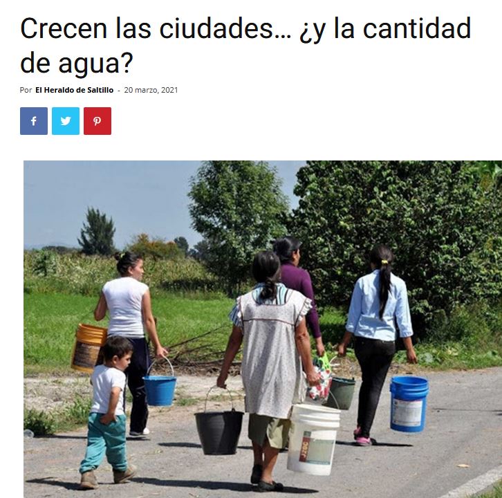 Lee más sobre el artículo Crecen las ciudades… ¿y la cantidad de agua?