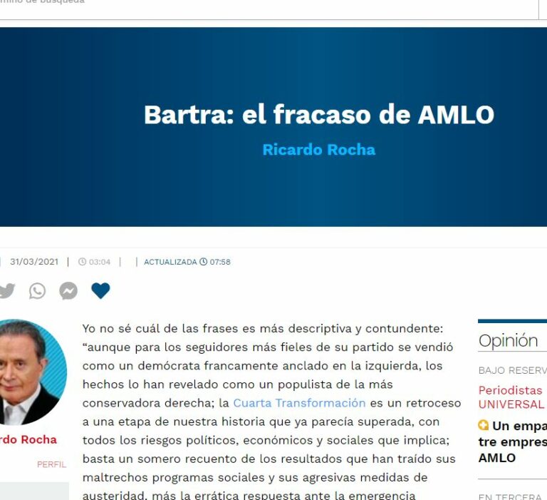 Lee más sobre el artículo el fracaso de AMLO