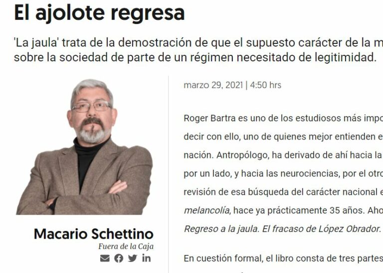 Lee más sobre el artículo El ajolote regresa