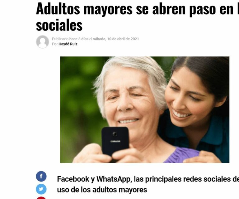 Lee más sobre el artículo Adultos mayores se abren paso en las redes socialesAdultos mayores se abren paso en las redes sociales