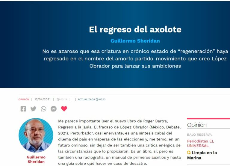 Lee más sobre el artículo El regreso del axolote