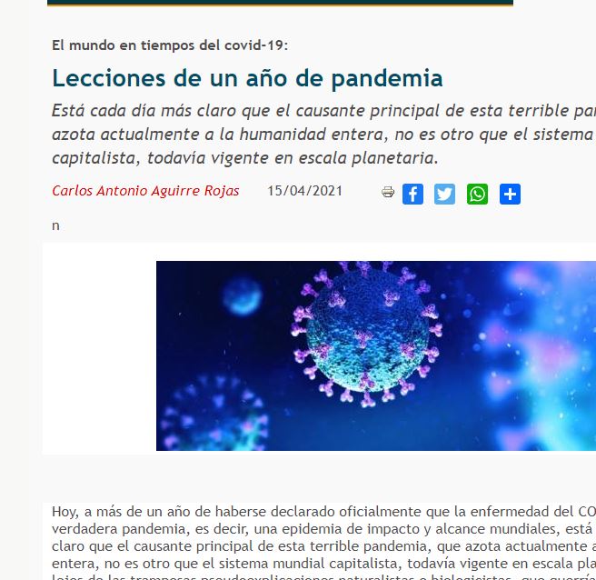 Lee más sobre el artículo Lecciones de un año de pandemia