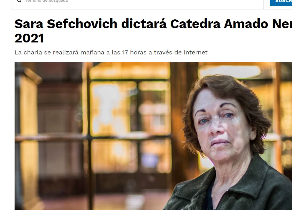 Lee más sobre el artículo Sara Sefchovich dictará Cátedra Amado Nervo 2021