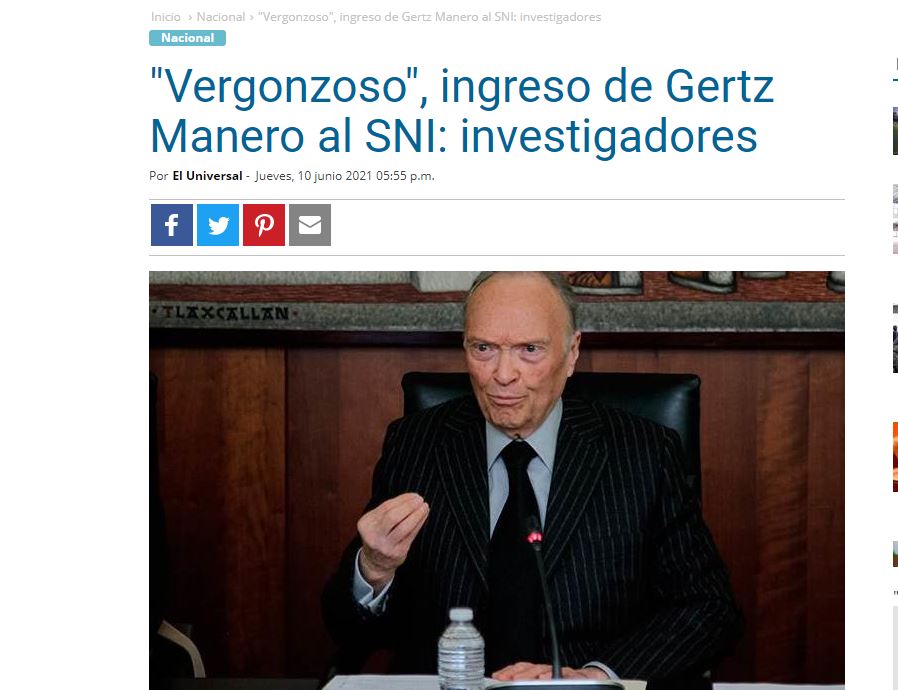 Lee más sobre el artículo “Vergonzoso”, ingreso de Gertz Manero al SNI: investigadores