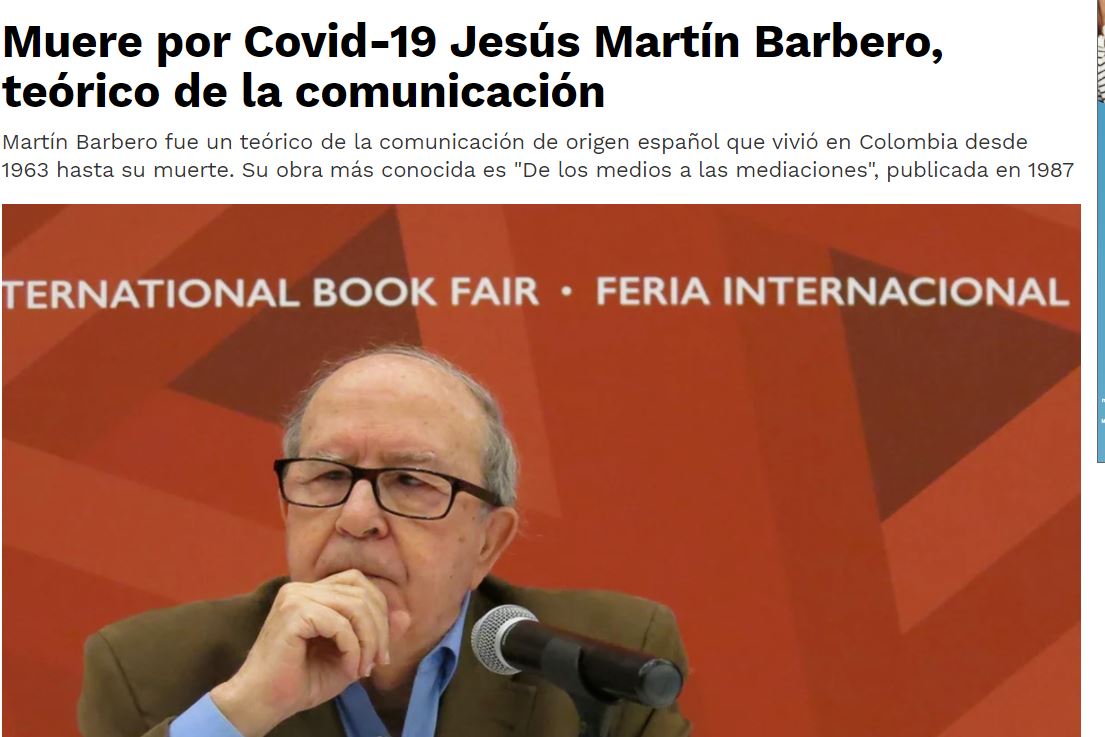 Lee más sobre el artículo Muere-por-covid-19-jesus-martin-barbero-teorico-de-la-comunicacion