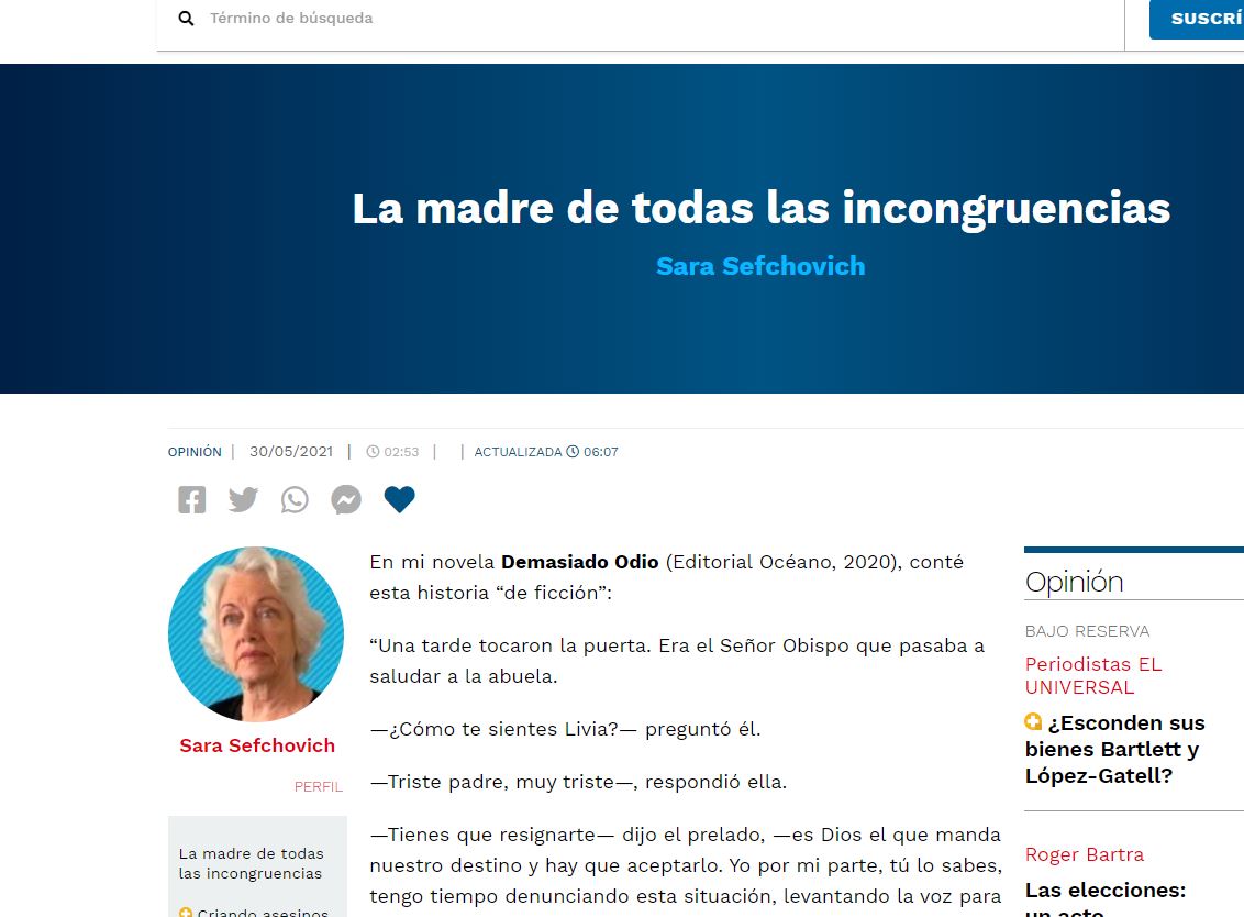 Lee más sobre el artículo La madre de todas las incongruencias