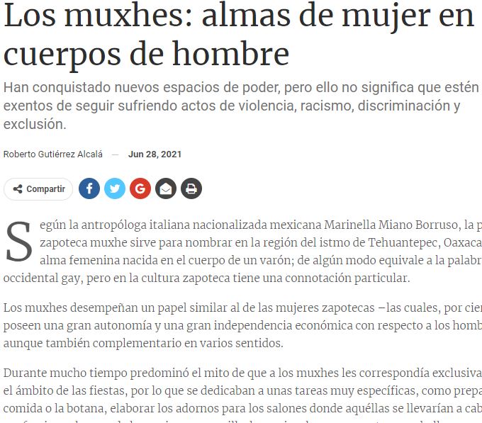 Lee más sobre el artículo Los muxhes: almas de mujer en cuerpos de hombre