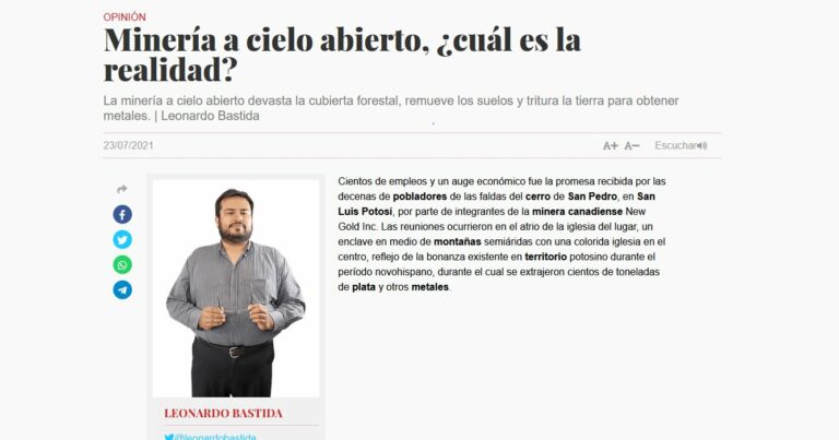 Lee más sobre el artículo Minería a cielo abierto, ¿cuál es la realidad