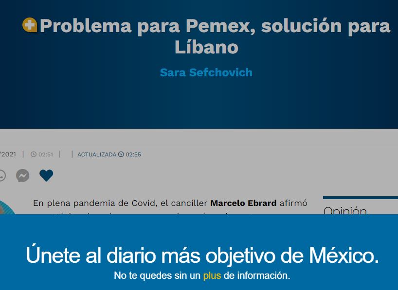 Lee más sobre el artículo Problema para Pemex, solución para Líbano