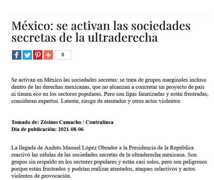 Lee más sobre el artículo México: se activan las sociedades secretas de la ultraderecha