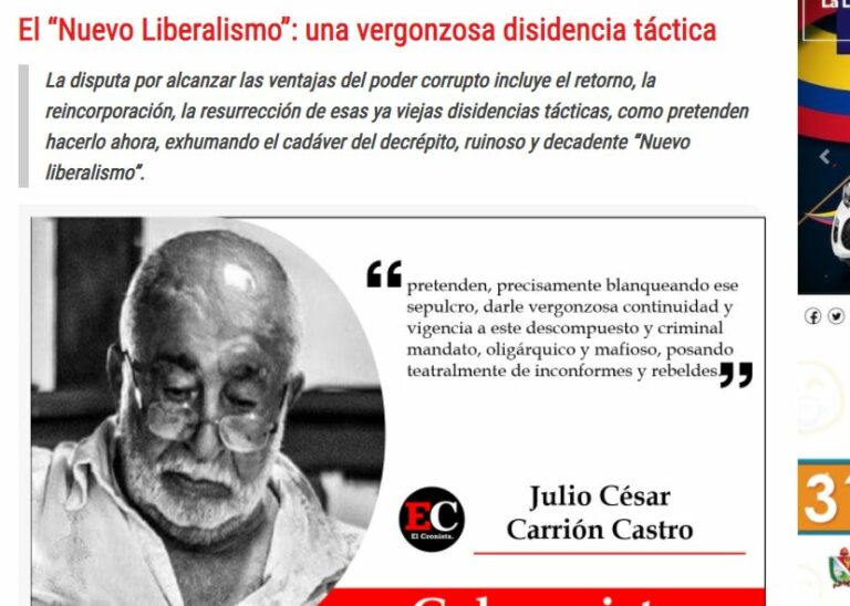 Lee más sobre el artículo El “Nuevo Liberalismo”: una vergonzosa disidencia táctica