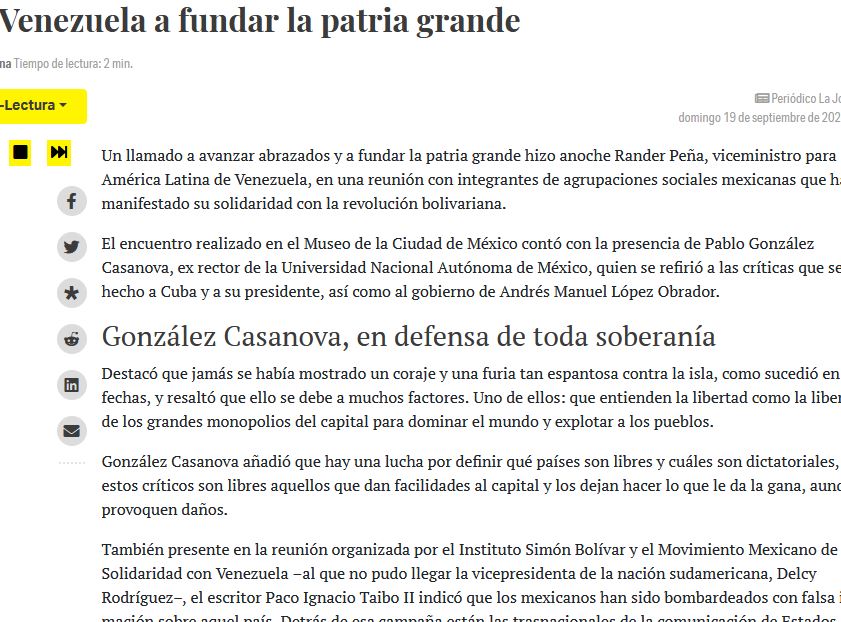 Lee más sobre el artículo Insta Venezuela a fundar la patria grande.