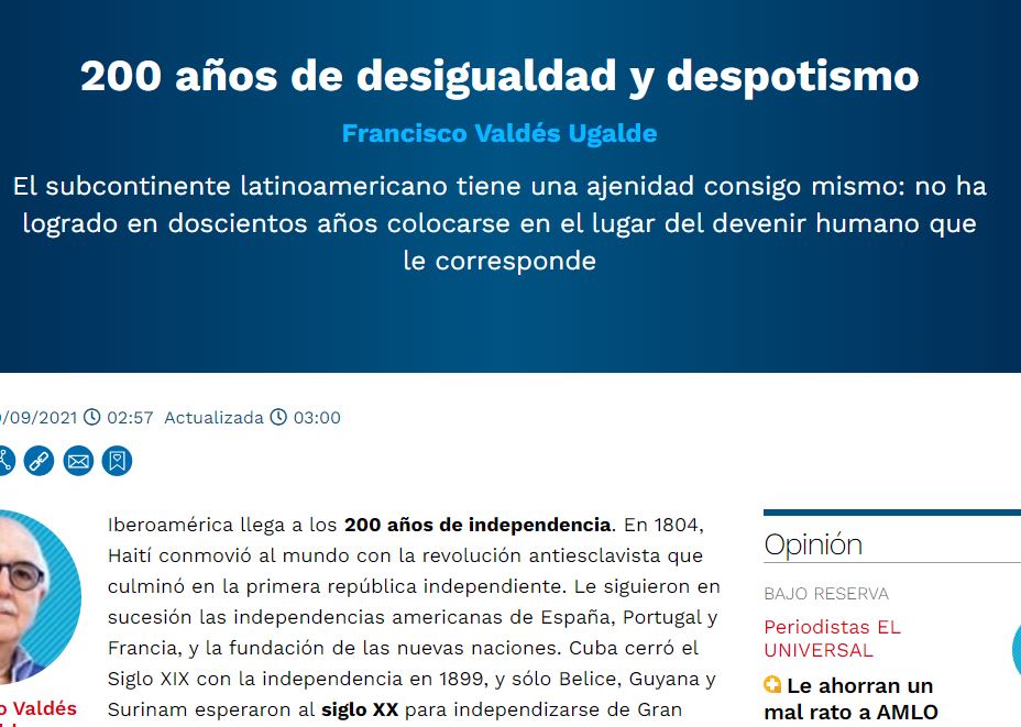 Lee más sobre el artículo 200 años de desigualdad y despotismo