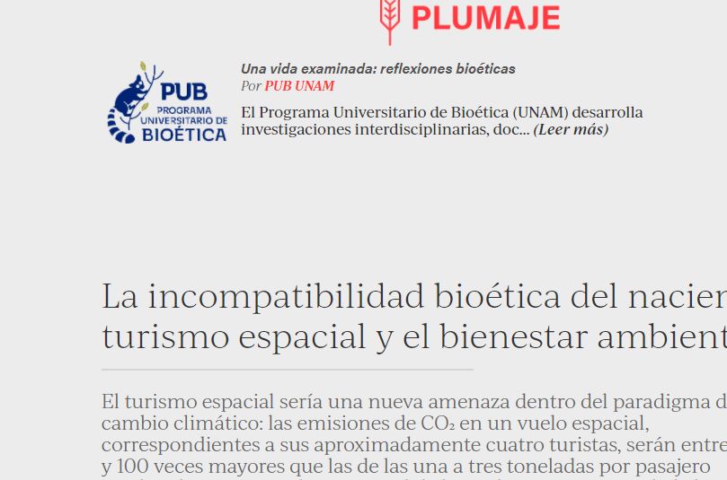 Lee más sobre el artículo La incompatibilidad bioética del naciente turismo espacial y el bienestar ambiental