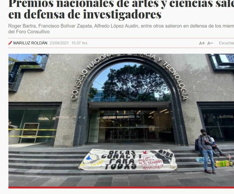 Lee más sobre el artículo Premios nacionales de artes y ciencias salen en defensa de investigadores.