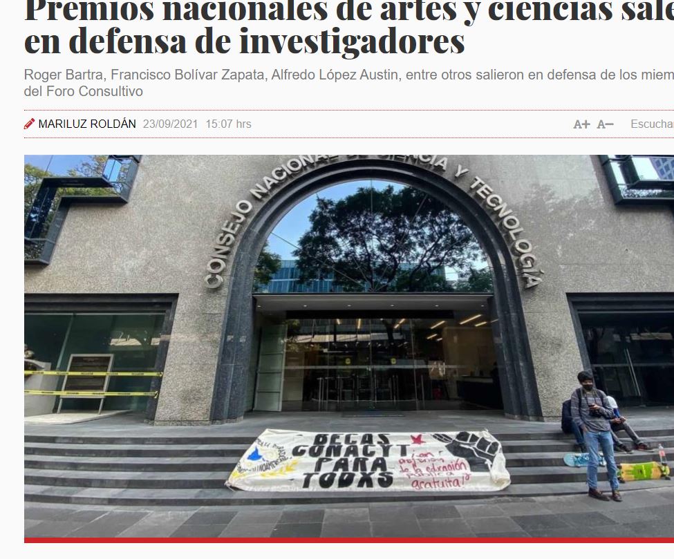 Lee más sobre el artículo Premios nacionales de artes y ciencias salen en defensa de investigadores.