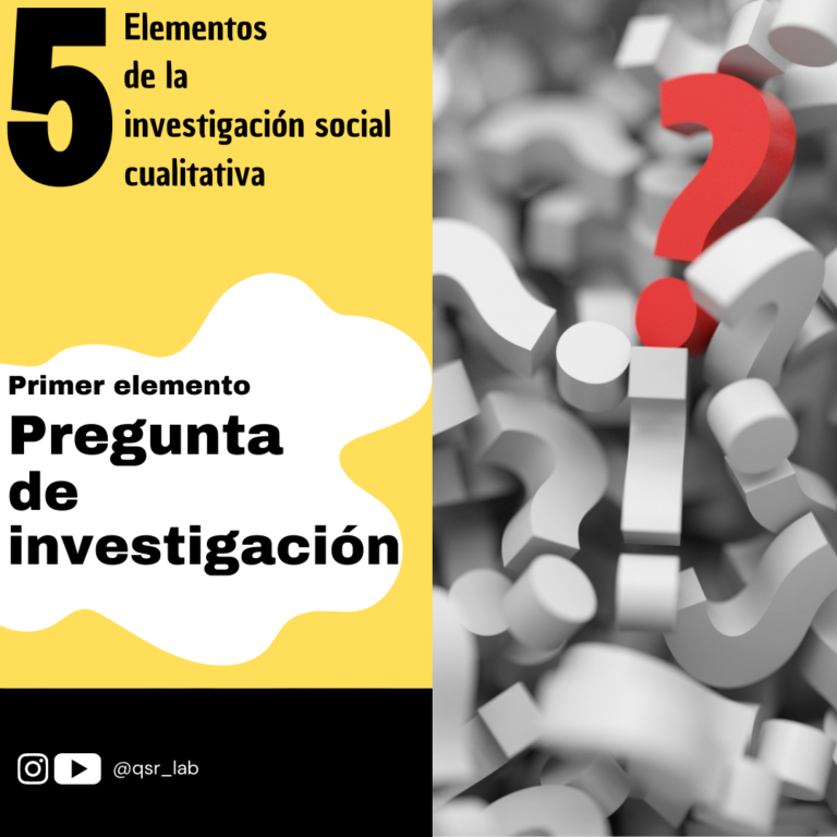 Lee más sobre el artículo 1° Pregunta de investigación: 5 elementos de la investigación social cualitativa