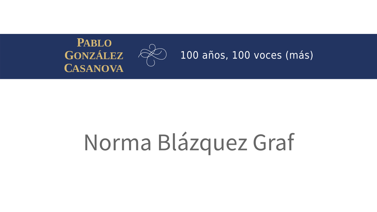 Lee más sobre el artículo Norma Blázquez Graf