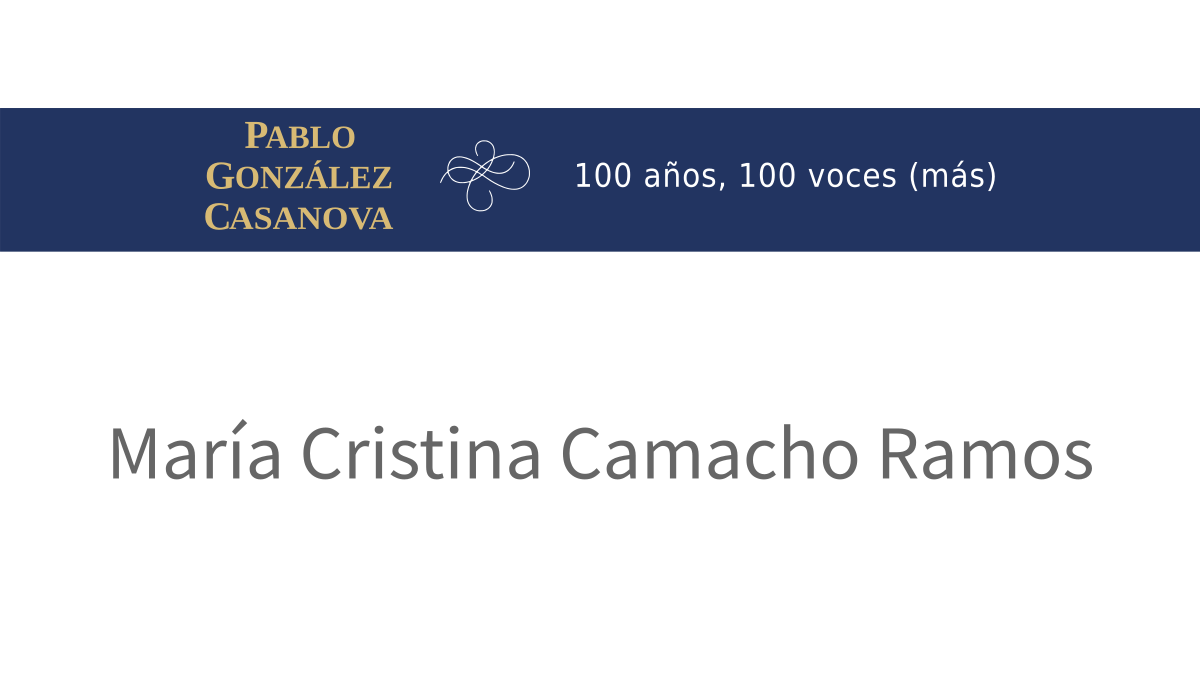 Lee más sobre el artículo María Cristina Camacho Ramos