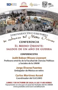 Conferencia: El Medio Oriente: saldos de un año de guerra @ Transmisión por el canal de YouTube